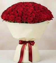 Букет 101 Красная роза Милано в Оби
