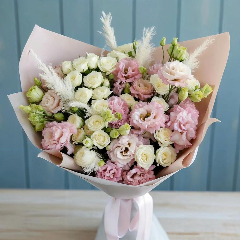 Букет цветов из: Альстромерии и Розы в Оби