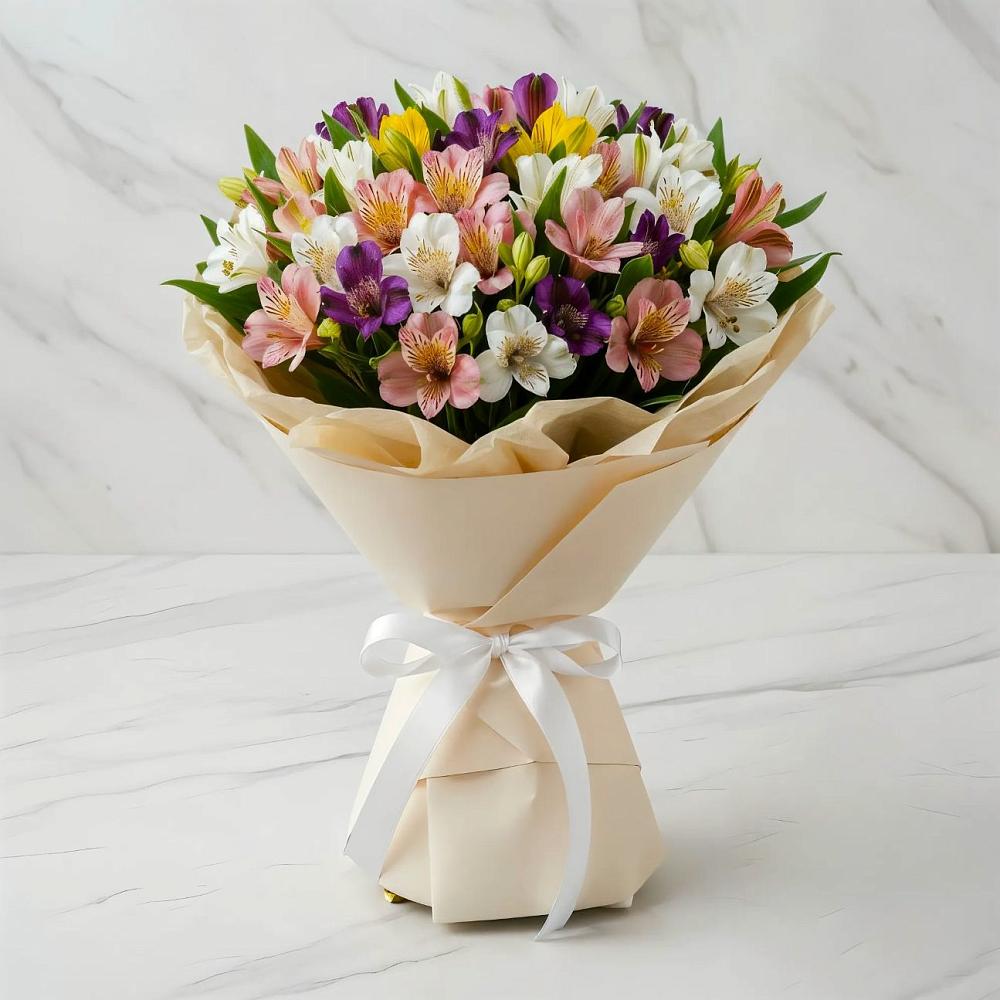 Букет цветов из: Альстромерии в Оби