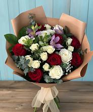 Букет цветов из:  Розы и Альстромерии #REPLACE_PRED# Оби