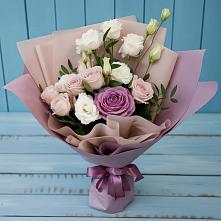 Букет цветов из:  Розы и Лизиантусы в Оби