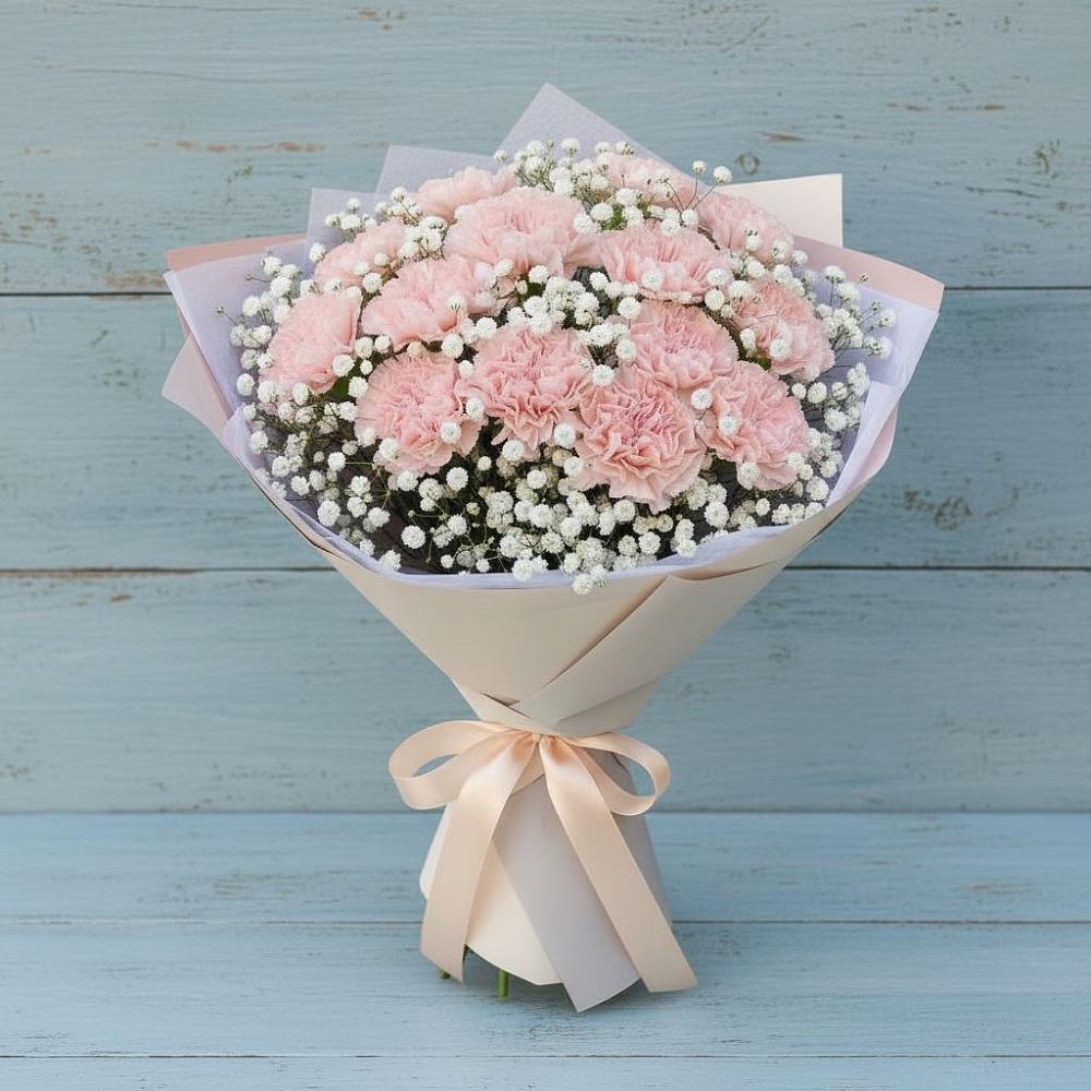 Букет цветов из: Гвоздики в Оби