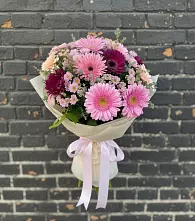 Букет цветов из:  Герберы и Хризантемы #REPLACE_PRED# Оби