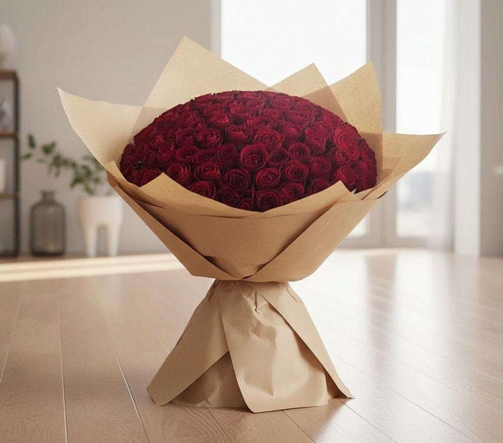 Букет 101 Красная роза в Оби