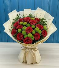 Букет цветов из:  Розы и Хризантемы в Оби