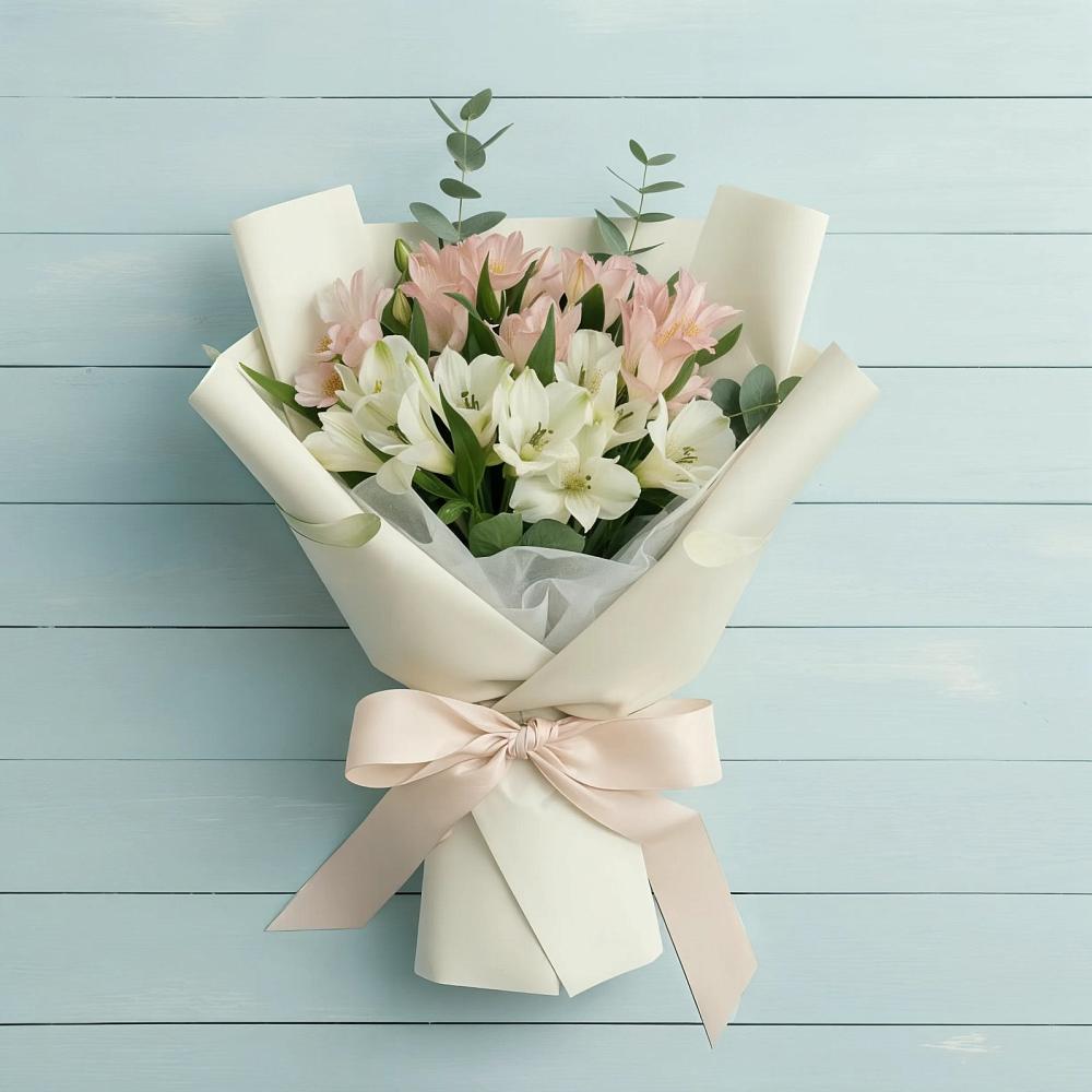 Букет цветов из: Альстромерии в Оби