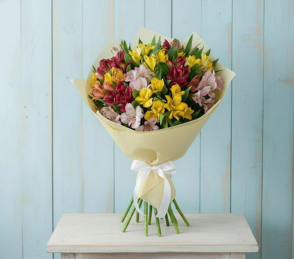 Букет цветов из: Альстромерии в Оби