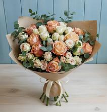 Букет цветов из:  Альстромерии и Розы #REPLACE_PRED# Оби